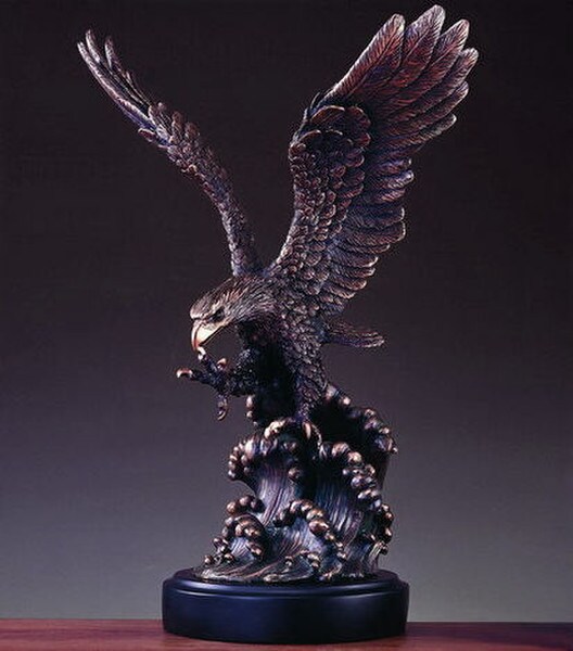 Eagle With Waves Sculpture Large Scale Reprouction Image Awards